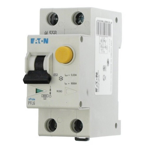 Дифф. авт.выкл. PFL6-25/1N/C/003 Хар-ка С тип АС 6кА | 286469 | EATON