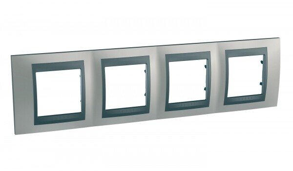 Unica TOP Никель/Графит Рамка 4-ая | MGU66.008.239 | Schneider Electric