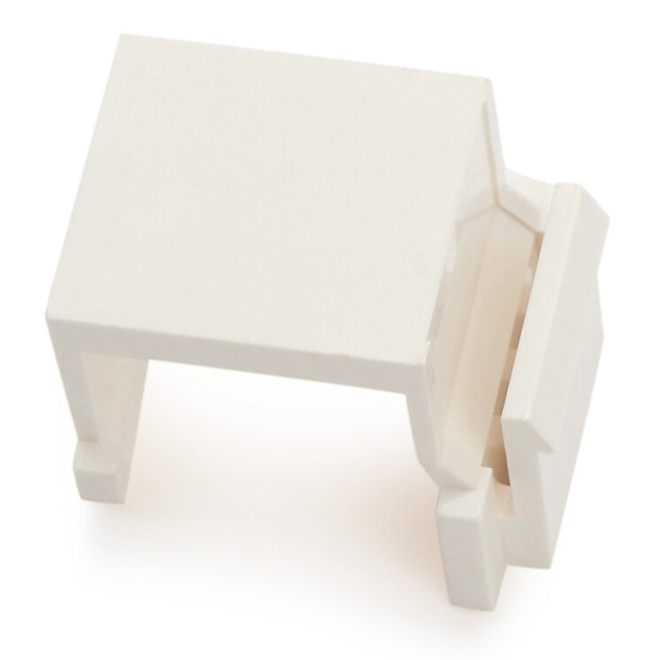 Вставка-заглушка KJ1-BL-WH формата Keystone Jack, белая | 39260 | Hyperline