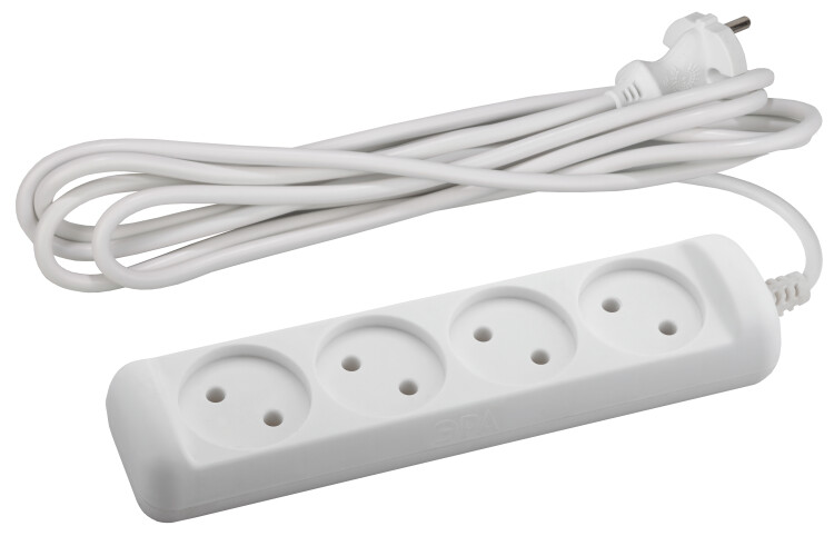 Удлинитель 4 гнезда 3м б/з 10А U-4-3m ПВС | Б0028362 | ЭРА