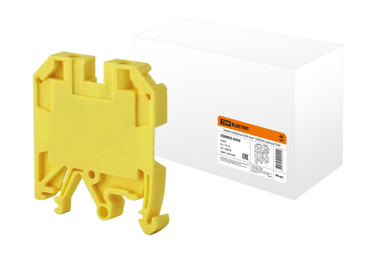 Зажим наборный ЗНИ-6мм2 (JXB50А) желтый | SQ0803-0503 | TDM