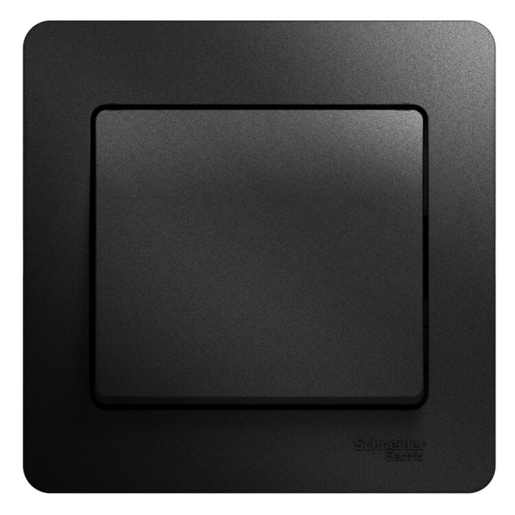 Glossa Антрацит Выключатель 1-клавишный, сх.1, 10АХ (в сборе) | GSL000712 | Schneider Electric