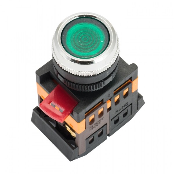 Кнопка ABLFS-22 с подсветкой зеленый NO+NC 230В EKF PROxima | ablfs-22-g | EKF