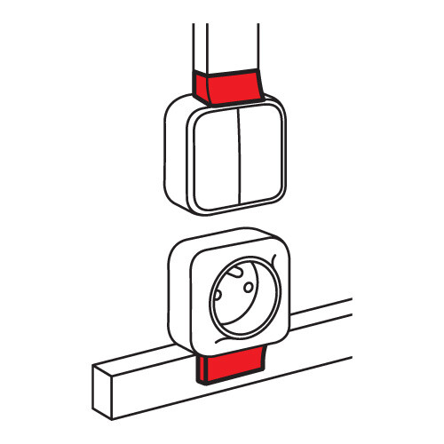 Адаптер для монтажа серии Quteo - для мини-каналов Metra - 20x12 | 638117 | Legrand