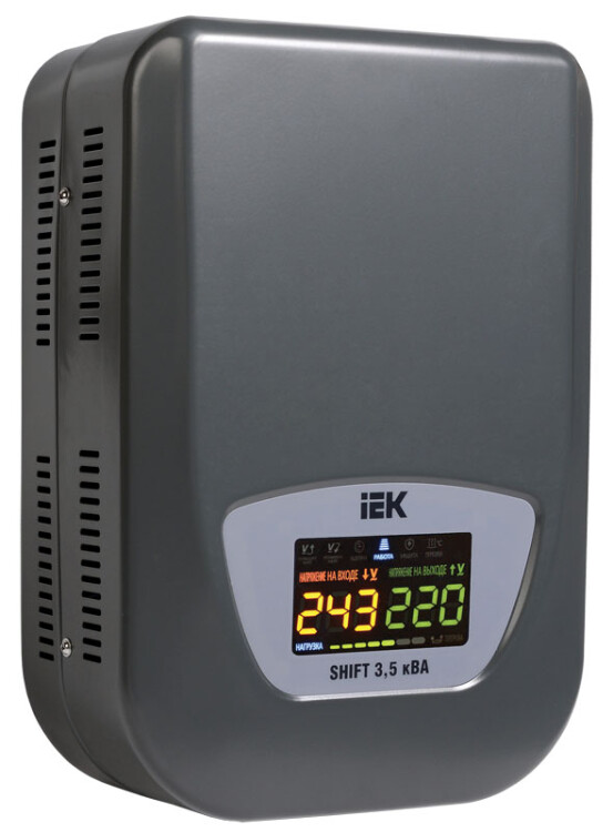 Стабилизатор напряжения настенный серии Shift 3,5 кВА | IVS12-1-03500 | IEK