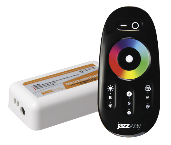 Контроллер для светодиодной ленты LED RGB PRC-4000RF 216/432Вт 12/24В IP20 черный | 1019295 | Jazzway