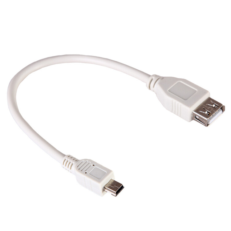 Кабель mini USB (male) штекер - USB-A (female) гнездо, длина 0,2 метра, белый (PE пакет) | 18-1132 | REXANT