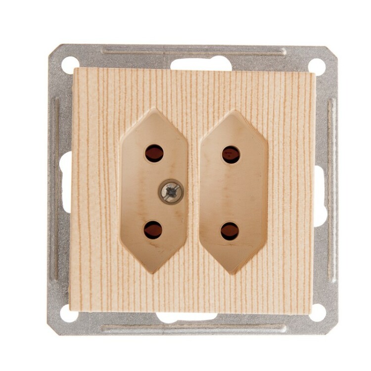 Wessen 59 Сосна Розетка 2-ая б/з для узких вилок 6А | RS6-253-7-86 | Schneider Electric