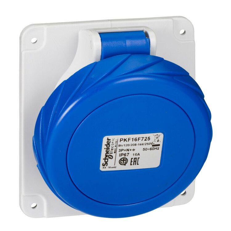 РОЗ ПАНЕЛ УГЛ ВИНТ 16A 3PNE 200-250 IP67 | PKF16F725 | Schneider Electric