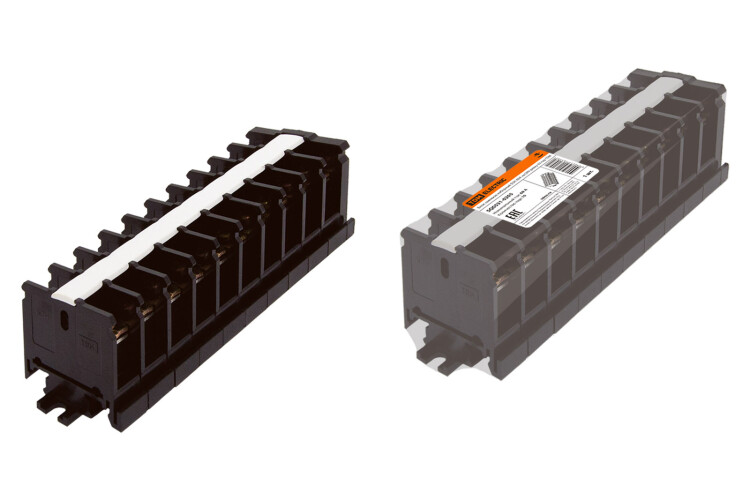 Блок зажимов наборный БЗН 60А на DIN-рейку 10 пар | SQ0531-0205 | TDM