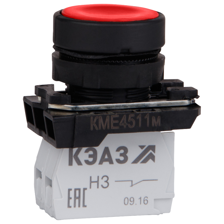 Кнопка КМЕ4511м-красный-1но+1нз-цилиндр-IP54 | 248248 | КЭАЗ