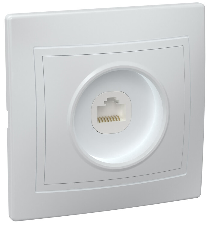 РК10-КБ Розетка 1местн. комп. КВАРТА (белый) | EKK10-K01-DM | IEK