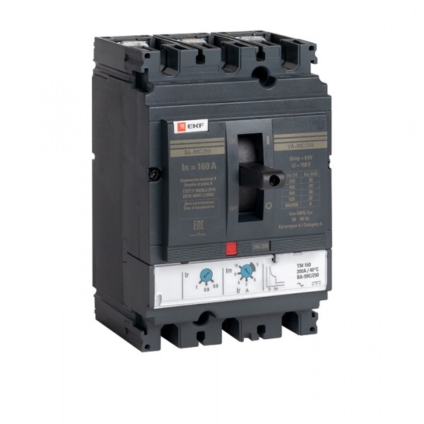 Автоматический выключатель ВА-99C 250/160А 3P 45кА EKF PROxima | mccb99C-250-160 | EKF
