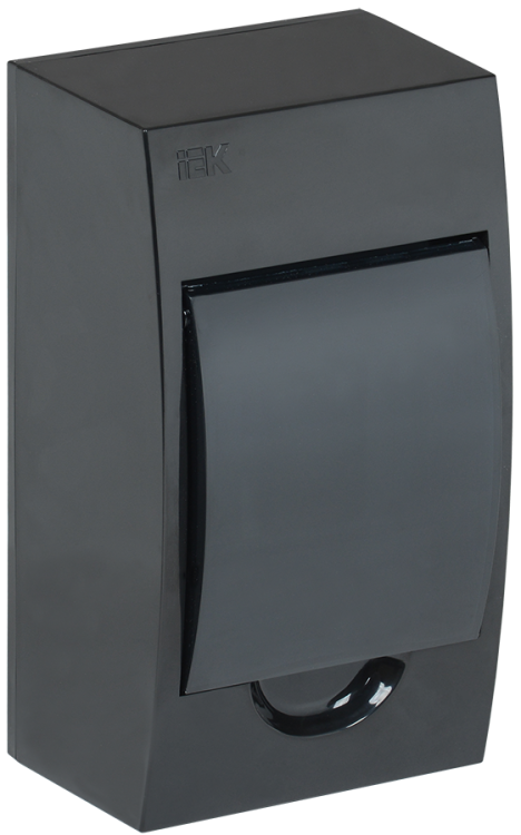 Корпус модульный пл. нав. ЩРН-П-4 черный черн. дв. IP41 | MKP13-N-04-41-K02 | IEK