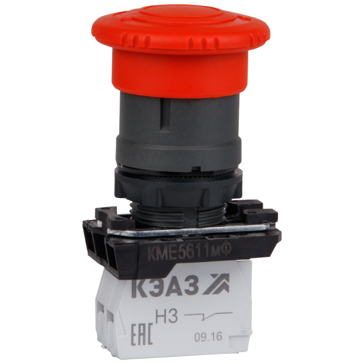Кнопка КМЕ5611мФ-красный-1но+1нз-гриб-IP65 | 248255 | КЭАЗ