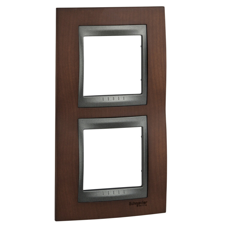 Unica TOP Табак/Графит Рамка 2-ая вертикальная | MGU66.004V.2M4 | Schneider Electric