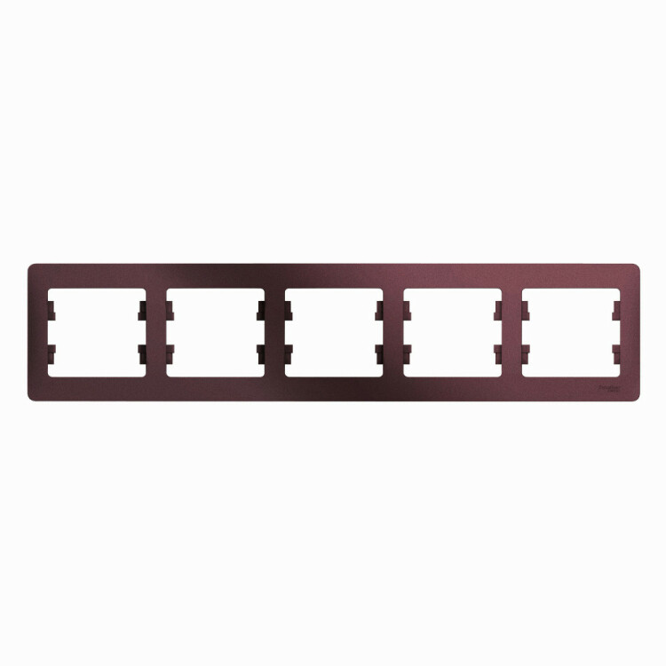 Glossa Баклажановый Рамка 5-ая, горизонтальная | GSL001105 | Schneider Electric