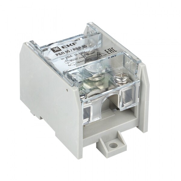 Распределительный блок проходной РБП 95 (1х95 - 4х16 мм2) 232/100 А EKF PROxima | RBP-95-100 | EKF