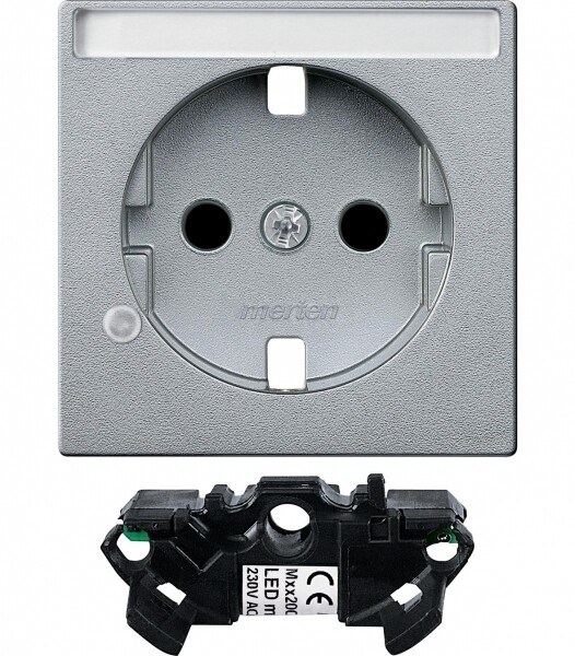 Ц.ПЛАТА С П.Д/НАД.,М.ИНД.Л/РОЗ.SCHUKO АЛ | MTN2333-0460 | Schneider Electric