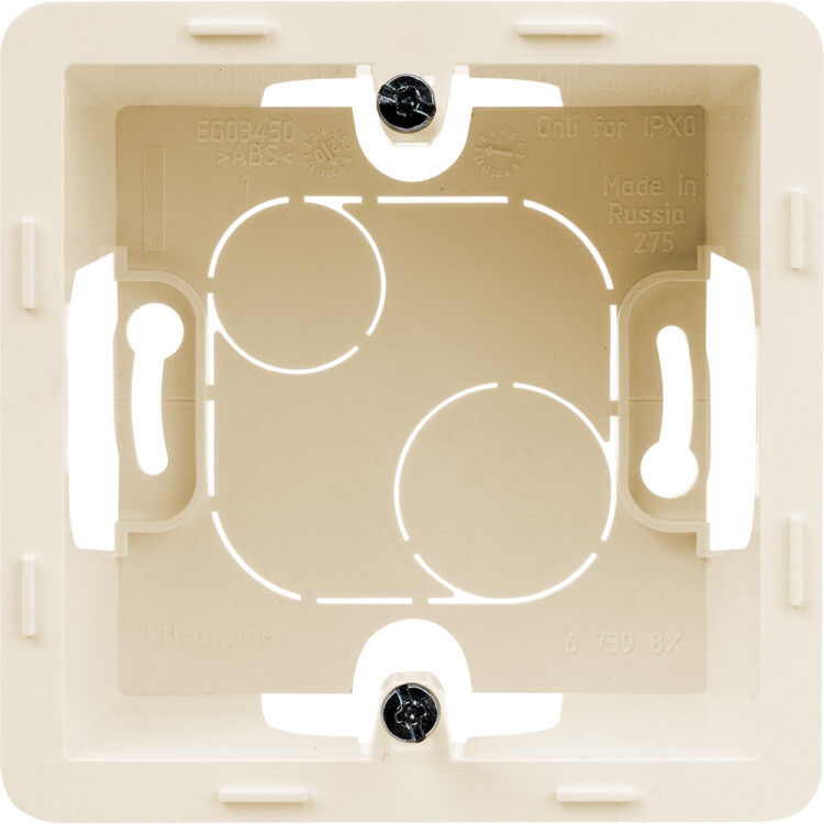 Коробка накладного монтажа 1 пост Inspiria слоновая кость | 673981 | Legrand