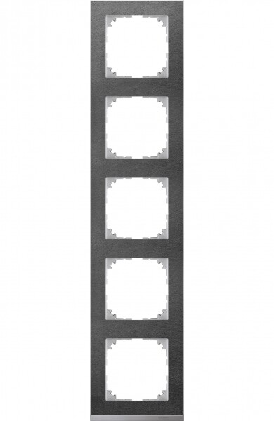 M-Pure D?cor 5-постовая рамка, сланец/цвет алюминия | MTN4050-3669 | Schneider Electric