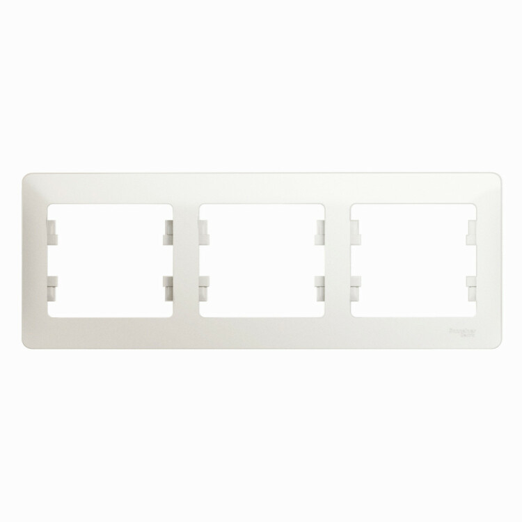Glossa Перламутр Рамка 3-ая, горизонтальная | GSL000603 | Schneider Electric
