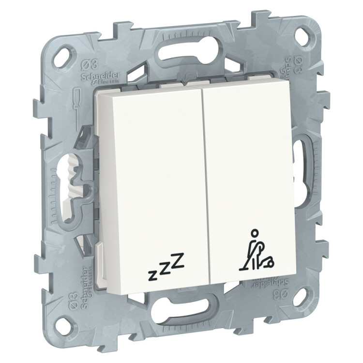 Unica New Белый Выключатель кнопочный "Не беспокоить-убрать номер" | NU521718 | Schneider Electric