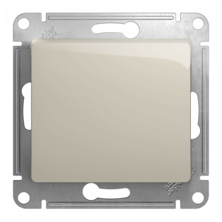 Glossa Молочный Переключатель 1-клавишный, сх.6,10AX | GSL000961 | Schneider Electric