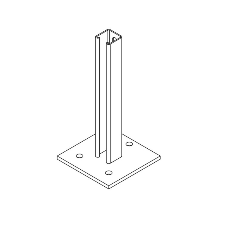 Стойка напольная сварная СТРАТ (стандарт) 4141-1000 (неоцинк.) | СНССч4141ст-1000 | Ostec