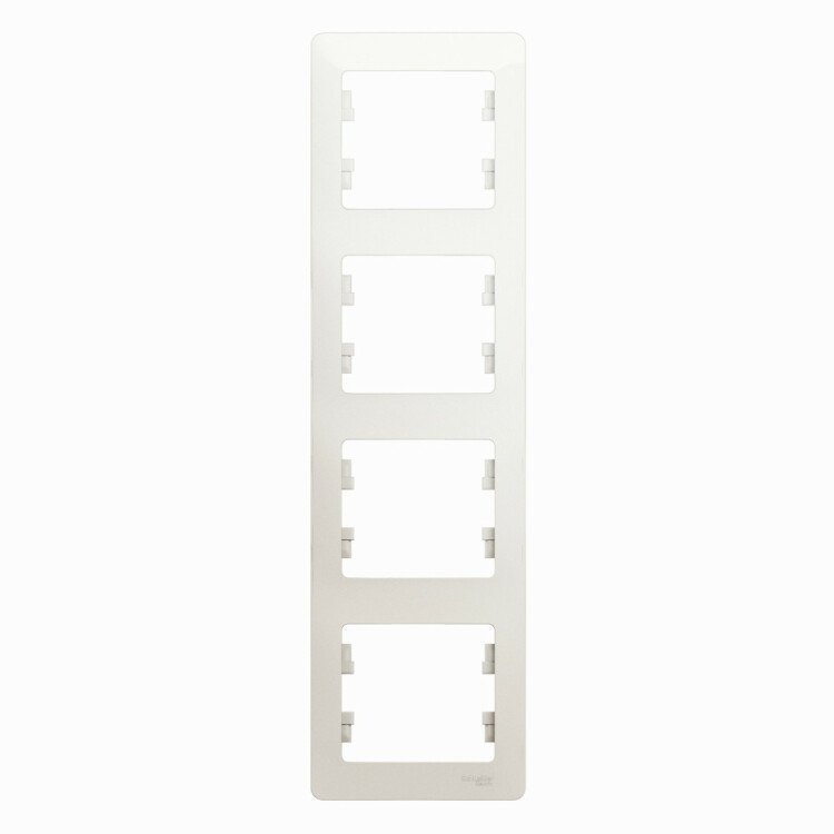 Glossa Перламутр Рамка 4-ая, вертикальная | GSL000608 | Schneider Electric