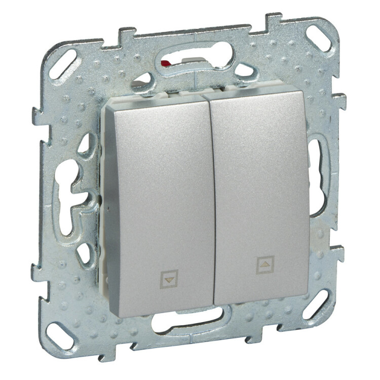 Unica TOP Алюминий Выключатель кнопочный для жалюзи | MGU5.207.30ZD | Schneider Electric