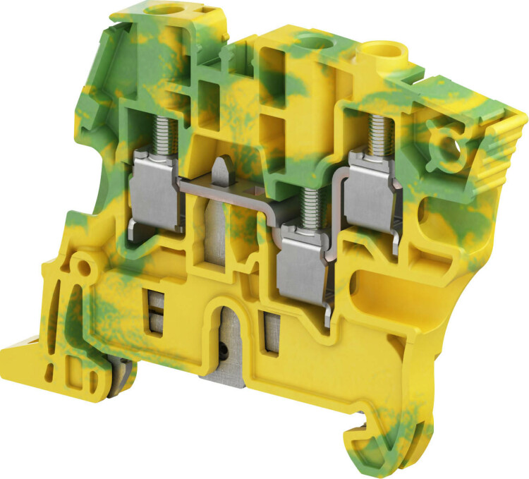 Клемма винтовая ZS6-3S-PE, Земля, желто - зеленая - 6 мм?, 3 зажима | 1SNK506151R0000 | TE