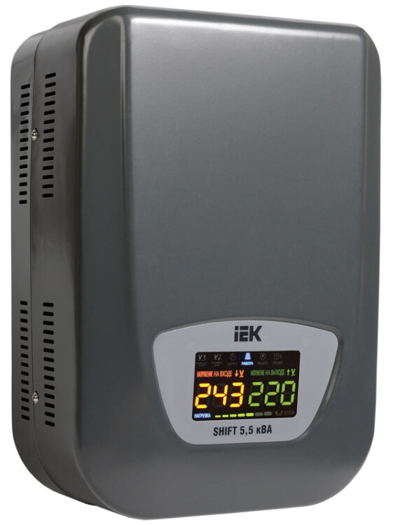 Стабилизатор напряжения настенный серии Shift 5,5 кВА | IVS12-1-05500 | IEK