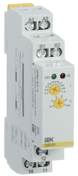 Реле тока ORI. 0,1-1 А. 24-240 В AC / 24 В DC | ORI-01-1 | IEK