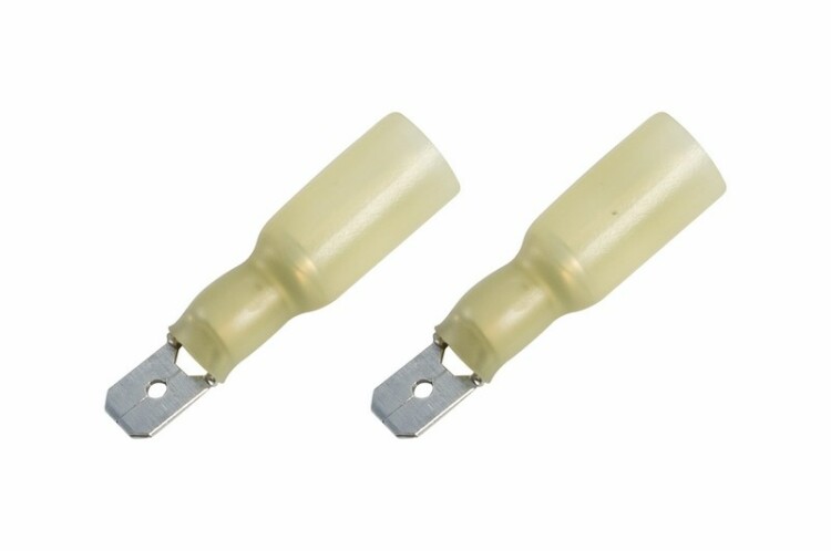 Клемма плоская изолированная термоусаживаемая штекер 6.35 мм 4-6 мм? (РПи-п-т 6.0-(6.3)) желтый | 08-0354 | REXANT