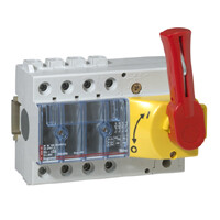 Выключатель-разъединитель Vistop - 63 A - 4П - рукоятка спереди - красная рукоятка / желтая панель | 022315 | Legrand