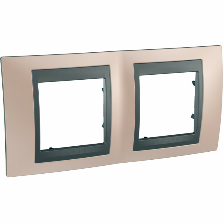 Unica TOP Оникс/Графит Рамка 2-ая | MGU66.004.296 | Schneider Electric