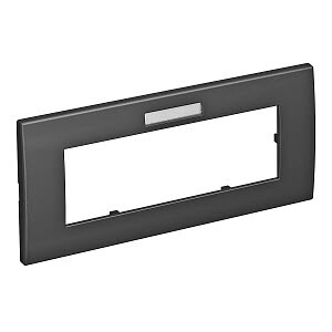 Рамка тройная Modul45 (с полем д/маркировки.,горизонт.,84x185 мм,черный) (AR45-BF3 SWGR) | 6119384 | OBO Bettermann