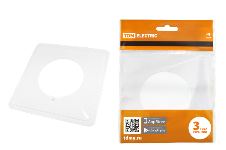 Рамка для выключателей или розеток одноместная защитная 130х130 мм, прозрачная | SQ1822-0001 | TDM