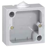 Plexo Серый Накладная Коробка 1-я (для розеток 55703 55706 55708) 79х86х40мм | 090359 | Legrand