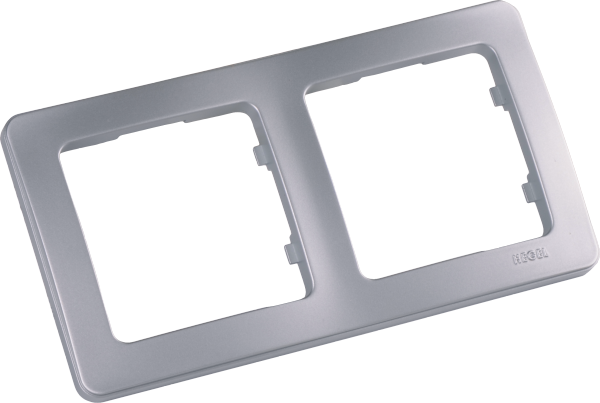 Рамка двухместная, скрытой установки, цвет серебро | Р402-06 | HEGEL