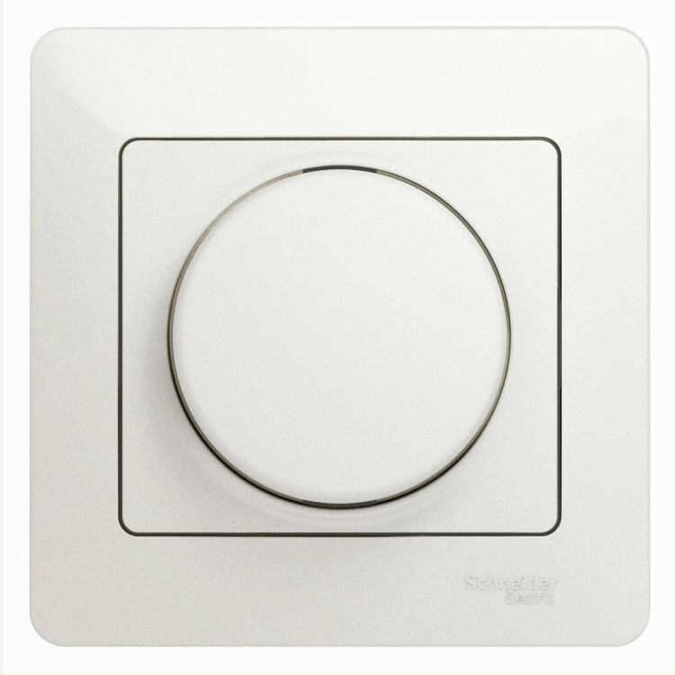 Glossa Перламутр Светорегулятор (диммер) поворотный, 300Вт (в сборе) | GSL000634 | Schneider Electric