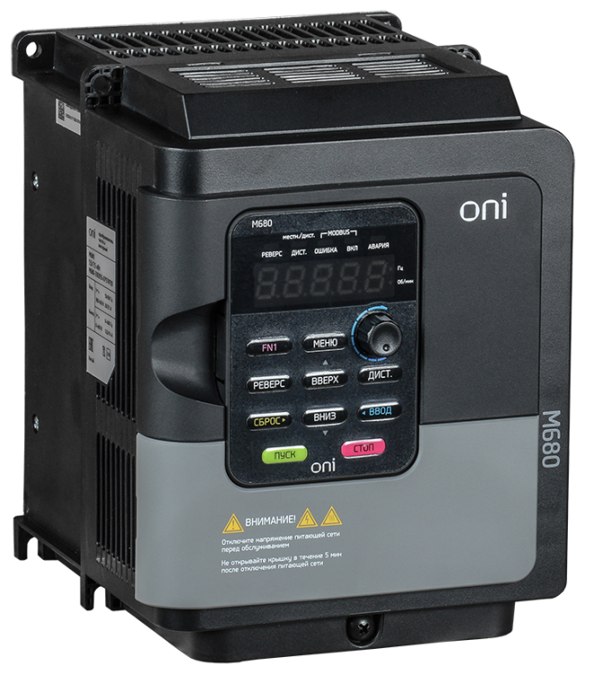 Преобразователь частоты M680 380В, 3Ф 3,7 -5,5 kW 9 -10,7А серии ONI | M680-33E037-055TIP20 | ONI