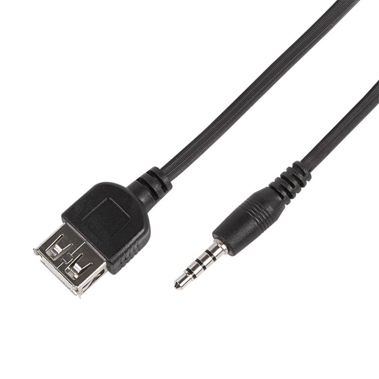 Шнур Стерео 3,5 мм 4C/AUX - USB-A (male) гнездо, длина 1 метр (PE пакет) | 18-1101-9 | REXANT