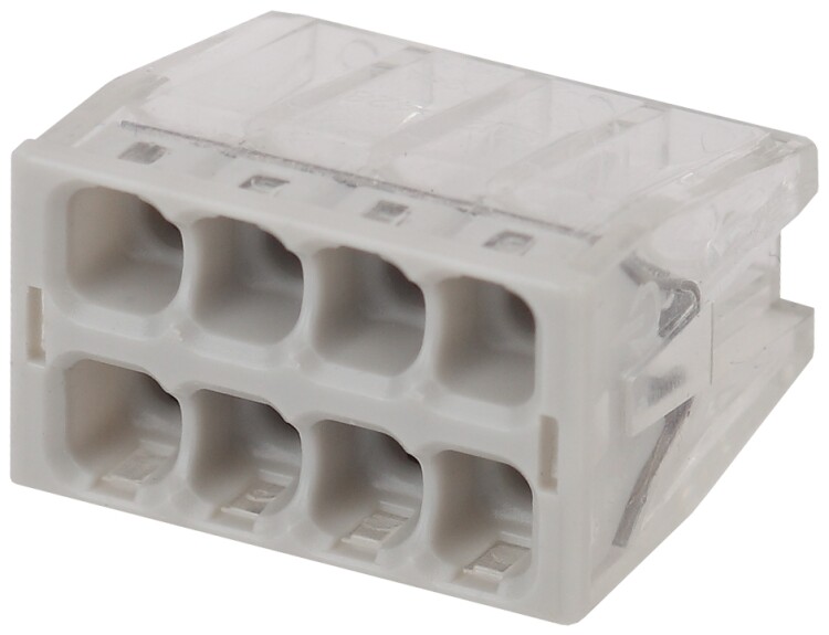 Аксессуары для клемм NO-224-33 ЭРА Клемма СМК компактная серии 208, 8 отверстий, 0,5-2,5 мм2 (упак | Б0043951 | ЭРА
