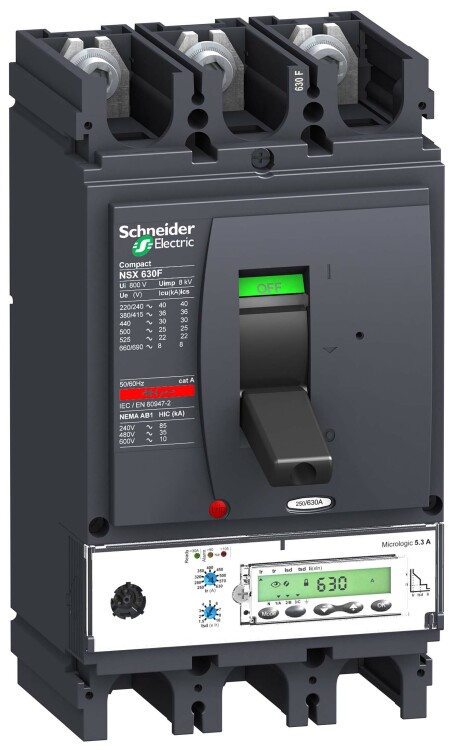 3П3Т АВТ. ВЫКЛ. MICR. 5.3A 630A NSX630N | LV432899 | Schneider Electric