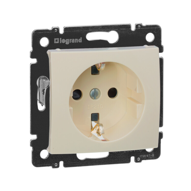 Valena Сл. кость Розетка 1-ая с/з с защитными шторками | 774321 | Legrand