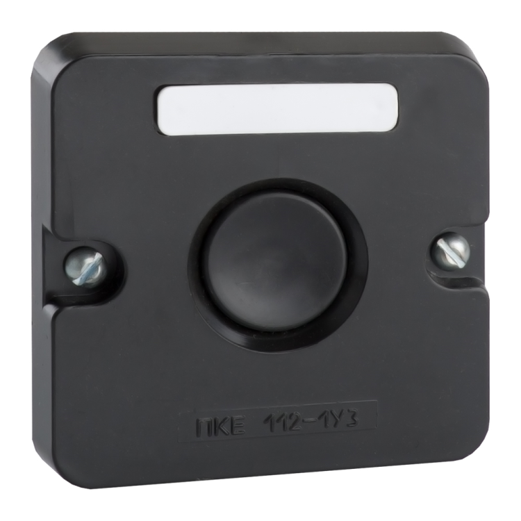 Пост кнопочный ПКЕ 122-1-У2-IP54 (черная кнопка) | 150738 | КЭАЗ