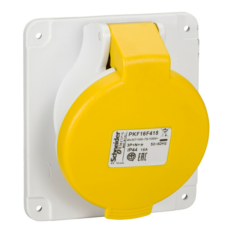 РОЗ ПАНЕЛ УГЛ ВИНТ 16A 3PNE 100-130 IP44 | PKF16F415 | Schneider Electric