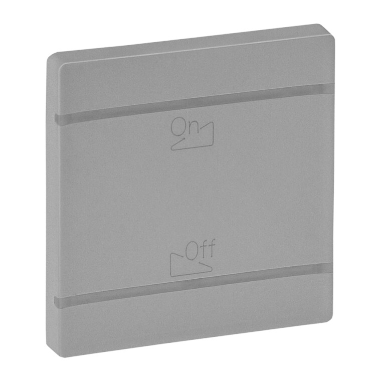 Valena LIFE Алюминий MyHome Накладка мех. BUS/SCS.С символом "Светорегулятор On-Off".2 модуля | 755322 | Legrand